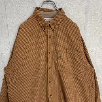 컬럼비아 브라운 긴팔 BD 셔츠 빅사이즈 2XL