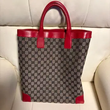 GG 토트백 브라운/레드