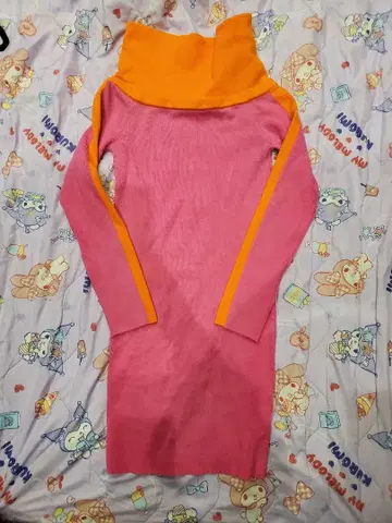 컬러 블록 긴팔 니트 S 사이즈 원피스