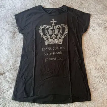 Moi dix Mois 가시 왕관 돌먼 원피스 T셔츠 블랙 x 실버