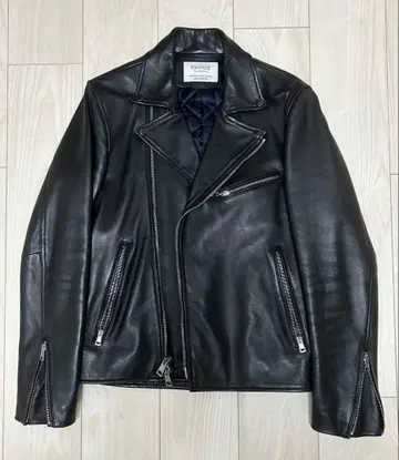 [ EDIFICE ] 에디피스 블랙 가죽 더블 라이더 자켓