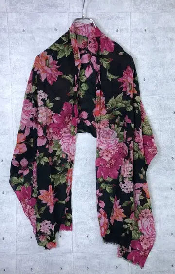 로맨틱 보헤미안 코티지코어 구제 의류 플로럴 꽃무늬 대형 스톨