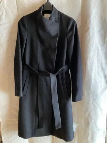 ROPE 롱 코트 블랙 벨트 포함