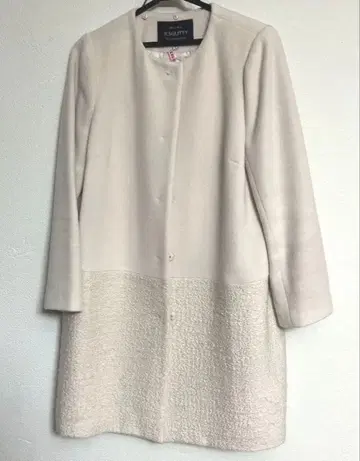 JUSGLITTY 아이보리 롱 코트