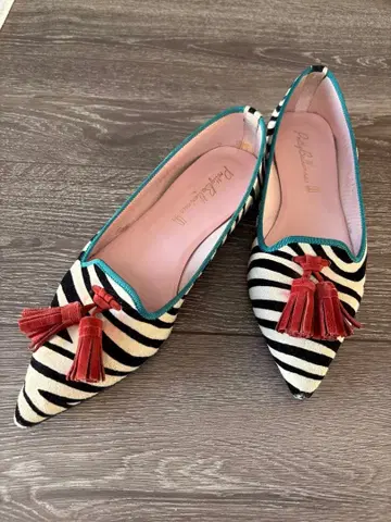 프리티 발레리나스 스트라이프 태슬 신발 37 1/2