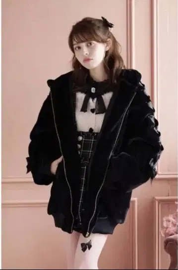 LIZLISA 리즈리사 토끼 귀 퍼 블루종 아우터