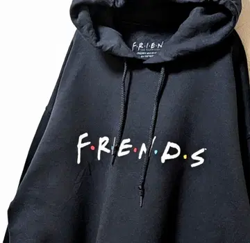 프렌즈 F.R.I.E.N.D.S 후드 맨투맨 블랙 L 구제 의류