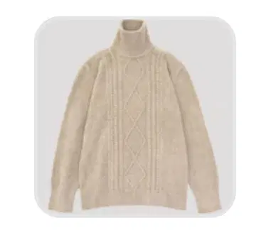 ABYTS,HIGH-NECK CABLE KNIT