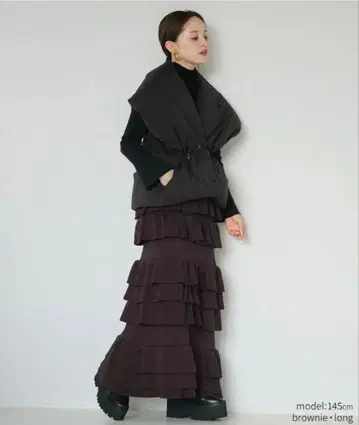 안리안 니트 캉캉 스커트 롱 다나카 아키코