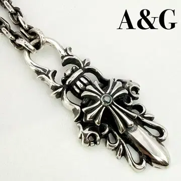 [ 컨디션 최상 ] A&G 에이앤드지 커스텀 대거 블루 다이아 목걸이