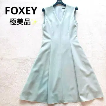 FOXEY 폭시 원피스 민트 컨디션 최상 세탁 가능 정가 68,040엔