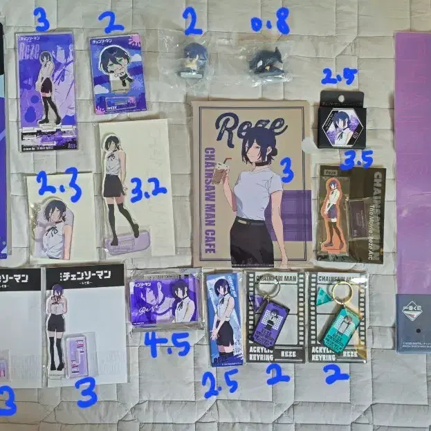 체인소맨 레제편 레제 굿즈 모음 아크릴스탠드 키링 포스터 클리어파일