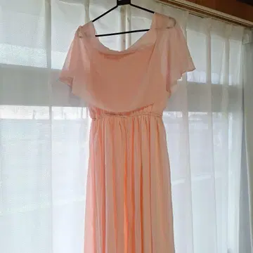 마터니티 사진용 롱 드레스 핑크