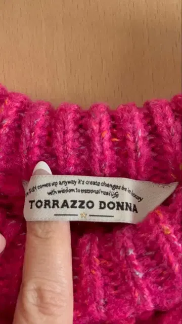 TORRAZZO DONNA 핑크 케이블 니트 스웨터