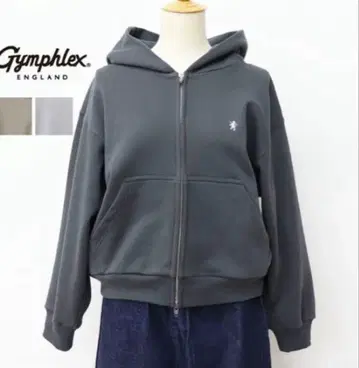 Gymphlex 그레이 후드 부착 후드티 사이즈