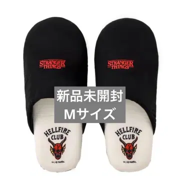3coins STRANGER THINGS 블랙 슬리퍼 M