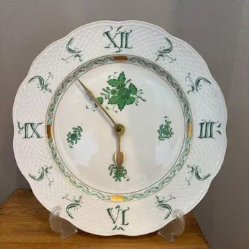 작동품 헤렌드(HEREND) 파슬리 그린 월 클락