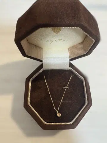 agete 다이아몬드 골드 목걸이 0.03ct