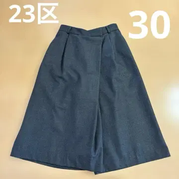 23구 작은 사이즈 30 울 100% 가우초 팬츠 다크 그레이