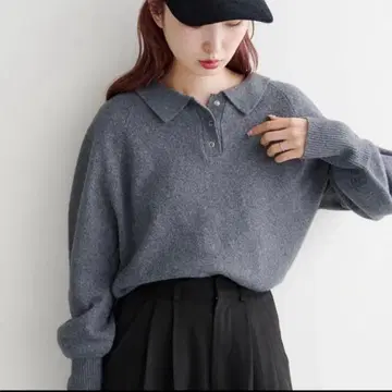 kastane 커브 슬리브 폴로 니트