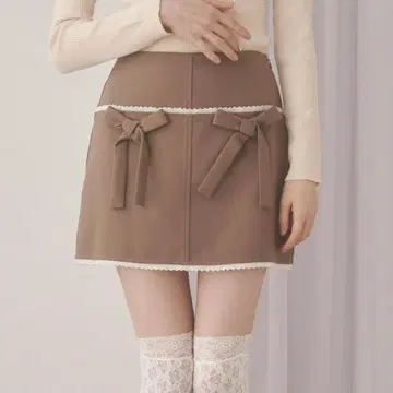 merry jenny 리본 레이스 미니 스커트