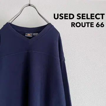 구제 의류 'ROUTE66' Vneck Knit / 네이비 니트