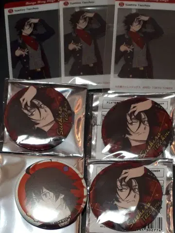 문호 스트레이독스 스에히로 텟쵸 캔뱃지 클리어 카드 RED