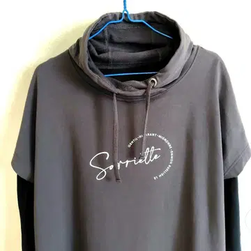 [새상품급 일본제] 카라 부착 다크 브라운 튜닉