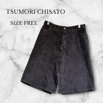 츠모리치사토 스커트 미니 기장 코듀로이 캐주얼 가을/겨울 다크 브라운