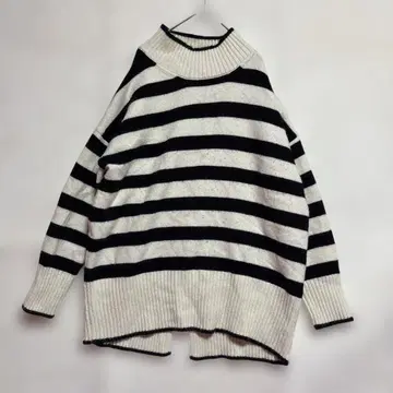 a.v.v 아베베 보틀넥 스트라이프 니트 XL 빅