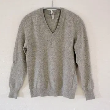 UNIQLO M 사이즈 캐시미어 100% V넥 스웨터 긴팔 그레이