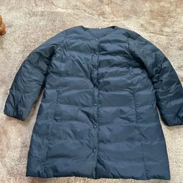 MUJI 다운 네이비 XL 포켓터블