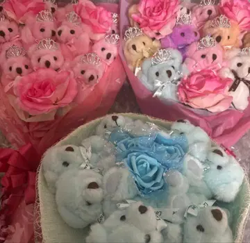 곰다발 곰 부케 3개 세트