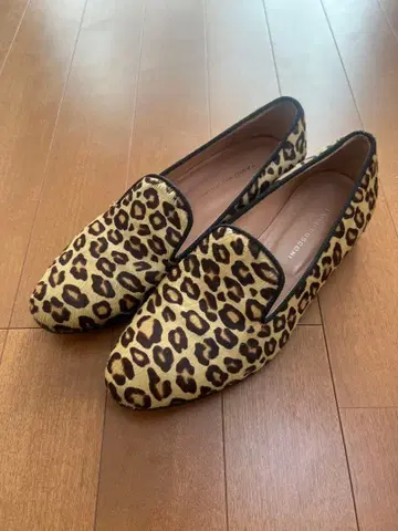 FABIO RUSCONI 레오파드 플랫슈즈 송치 37
