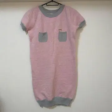 DSQUARED2 핑크 반팔 미니 원피스 포켓 부착