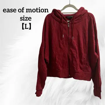 ease of motion [ L ] 빨간색 레드 후드 부착 후드티