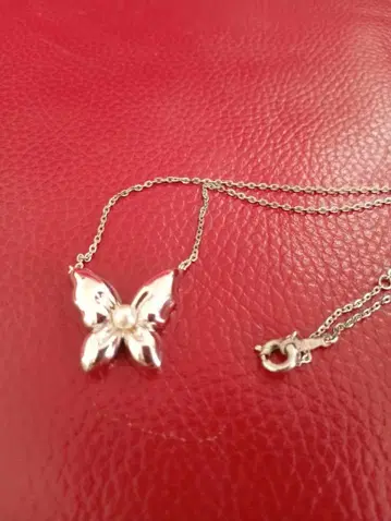 MIKIMOTO JAL 콜라보 나비 디자인 펄 목걸이 고급 버터플라이