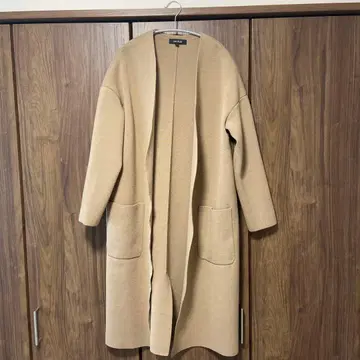 UNTITLED 베이지 롱 코트