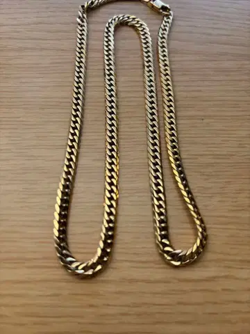 [ 새상품급 ] 키헤이 목걸이 6면 더블 금 골드