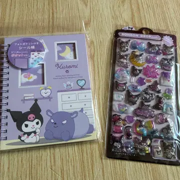 산리오 사진 포켓 부착 씰북 쿠로미 새상품