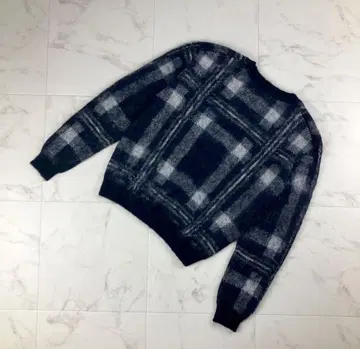 스터링 루어 체크 무늬 니트 블랙 사이즈 S*LC1163
