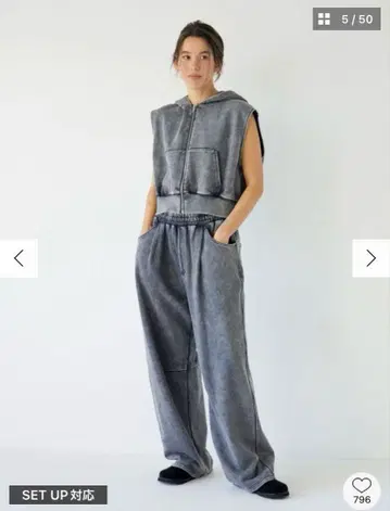 Ungrid 빈티지 워시 스웨트 팬츠