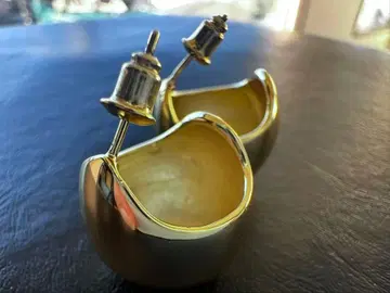 CLANE 라운드 볼륨 골드 귀걸이