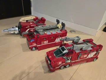 토미카 하이퍼레스큐 3대 세트 변형 기능 포함