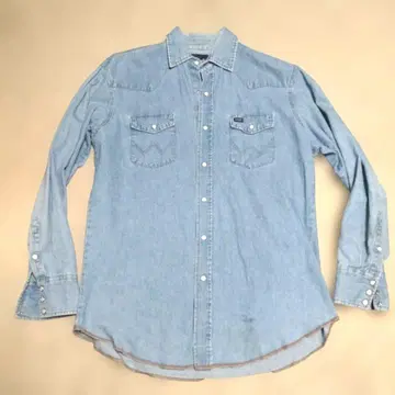 Wrangler 라이트 블루 데님 셔츠