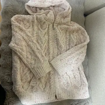 핑크 계열 케이블 짜임풍 룸웨어 세트