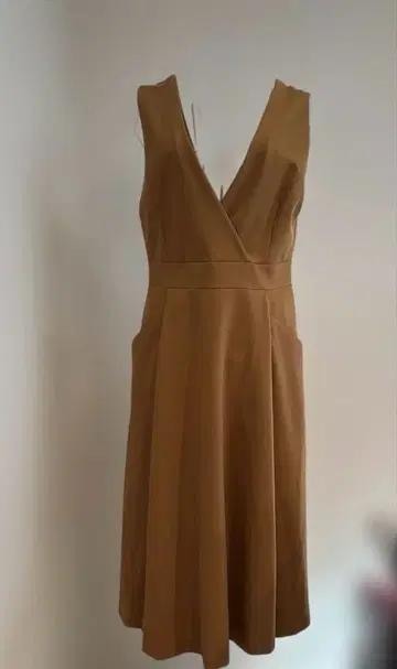 ESTNATION 브라운 오버롤 스커트