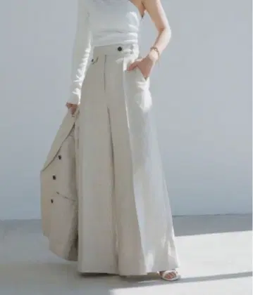 [ 새상품급 ] anuans 린넨 와이드 레그 팬츠 2024년판