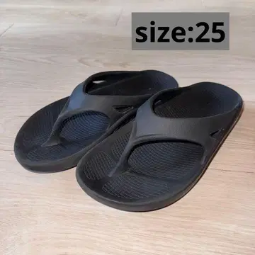 OOFOS 우포스 블랙 플립플랍 39 사이즈 (25cm)