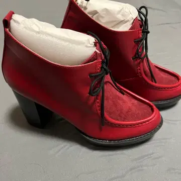 MOUSSY 빨간색 부티 하이힐 L